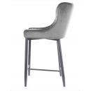 Стул барный SIGNAL COLIN B H-2 Velvet Bluvel 14 серый/черный